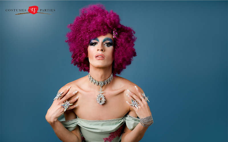 Budget costume upgrade with colourful wig in Singapore